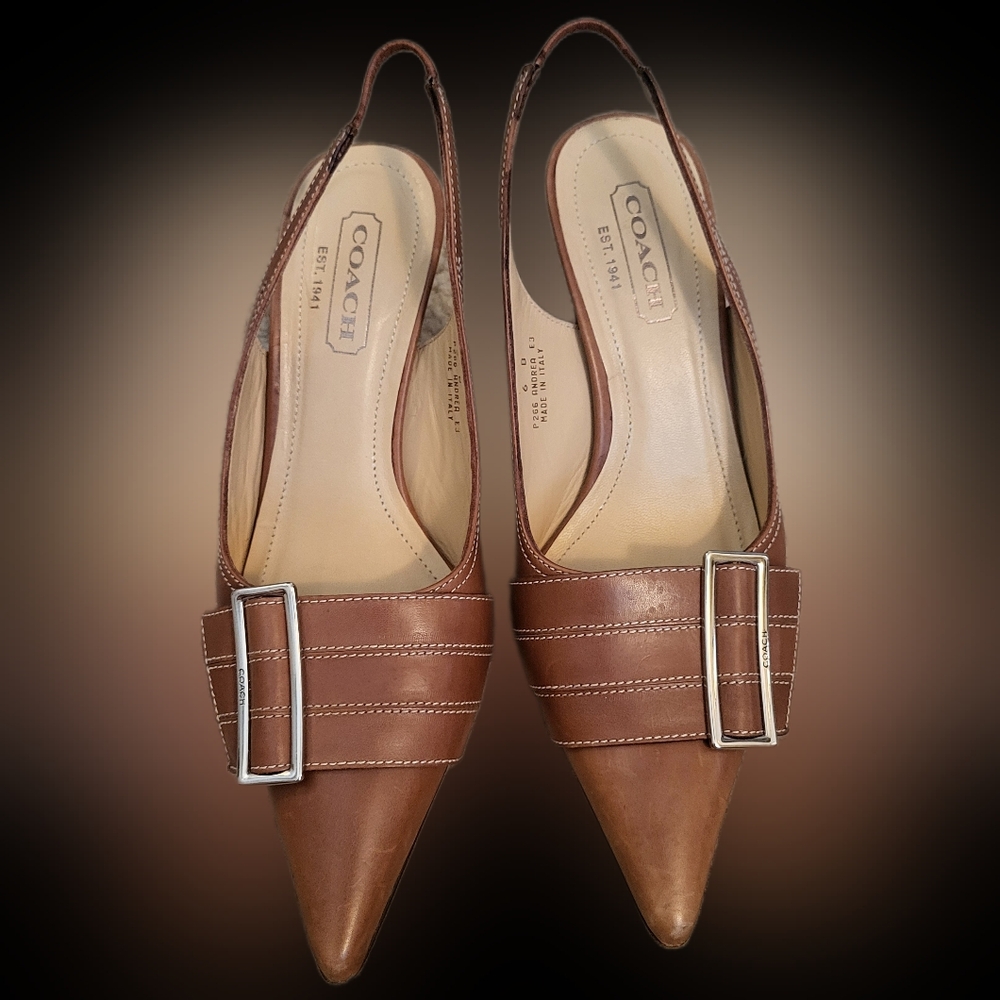 Coach "Andrea" leather slingback
